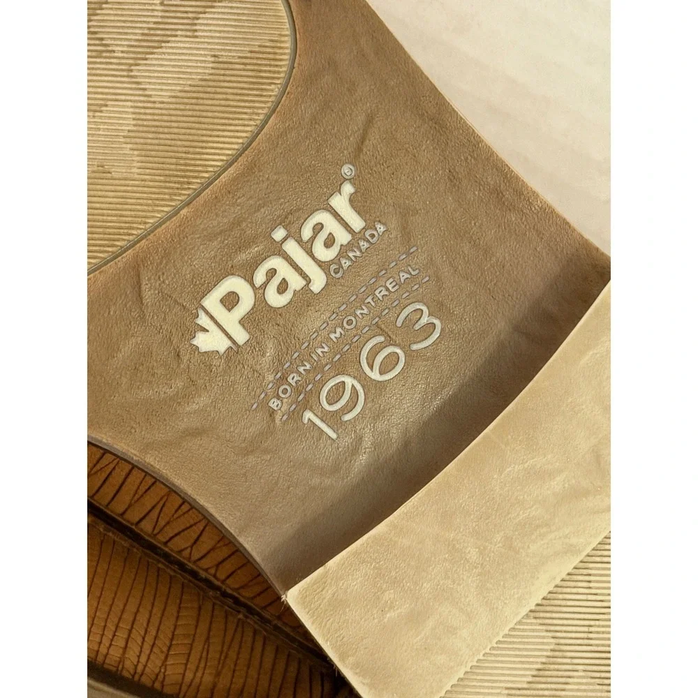 Pajar River Cafe Embossed Plain Toe Derby Cognac Leather 10-10.5 Portugal